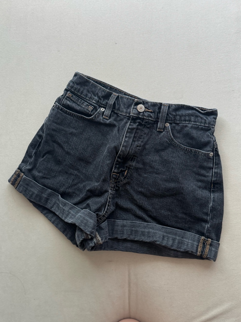 BDG Black Denim Rolled-Hem Women's Shorts